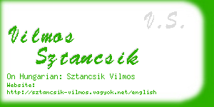 vilmos sztancsik business card